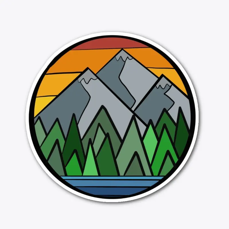 Rocky Mountain Sunset Sticker